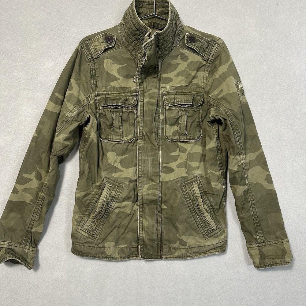 Vtg Y2K Abercrombie & Fitch Jacket Camo Military Utility Size Men's Medium